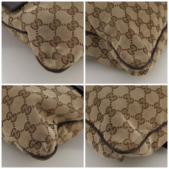 GUCCI GG Canvas Web Sherry Line Shoulder Bag Beige Red Green 169937 Auth ki5345 - Picture 16 of 16